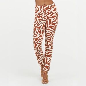 Spanx On-The-Go Printed Ankle Slim Straight Pant Size Small Petite